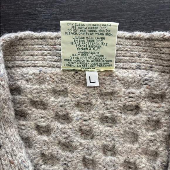 Women’s Vintage Carraig Donn Wool Cardigan Cable Knit Sweater Size L - Picture 5 of 5